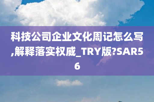 科技公司企业文化周记怎么写,解释落实权威_TRY版?SAR56