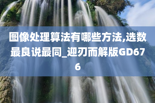 图像处理算法有哪些方法,选数最良说最同_迎刃而解版GD676