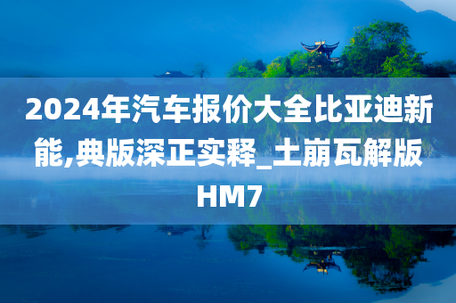 2024年汽车报价大全比亚迪新能,典版深正实释_土崩瓦解版HM7