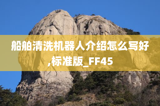 船舶清洗机器人介绍怎么写好,标准版_FF45