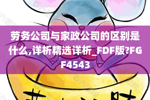 劳务公司与家政公司的区别是什么,详析精选详析_FDF版?FGF4543