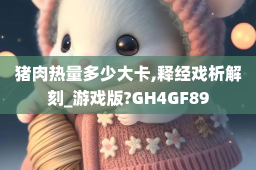 猪肉热量多少大卡,释经戏析解刻_游戏版?GH4GF89