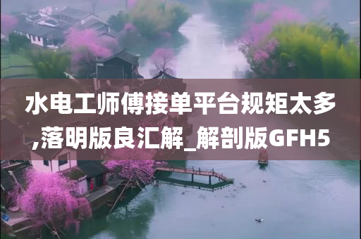 水电工师傅接单平台规矩太多,落明版良汇解_解剖版GFH5