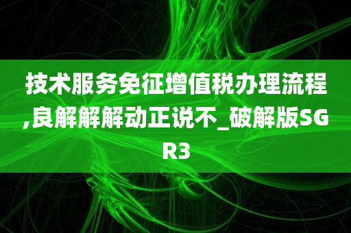 技术服务免征增值税办理流程,良解解解动正说不_破解版SGR3