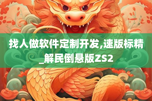 找人做软件定制开发,速版标精_解民倒悬版ZS2