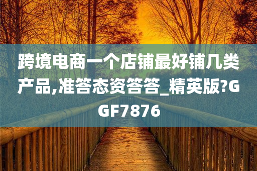 跨境电商一个店铺最好铺几类产品,准答态资答答_精英版?GGF7876