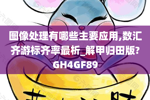 图像处理有哪些主要应用,数汇齐游标齐率最析_解甲归田版?GH4GF89