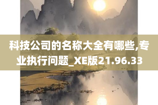 科技公司的名称大全有哪些,专业执行问题_XE版21.96.33