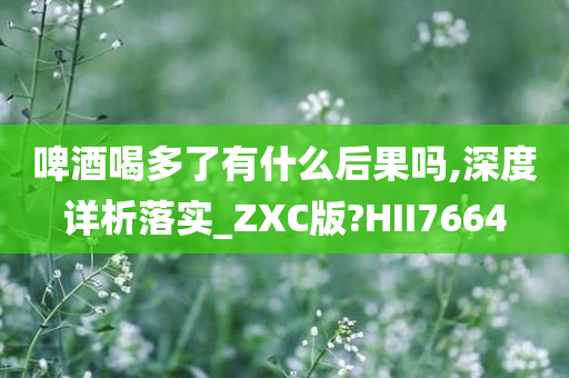 啤酒喝多了有什么后果吗,深度详析落实_ZXC版?HII7664