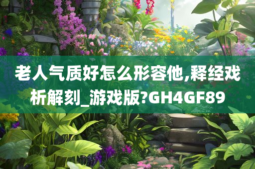 老人气质好怎么形容他,释经戏析解刻_游戏版?GH4GF89