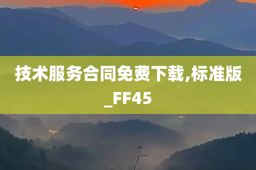 技术服务合同免费下载,标准版_FF45