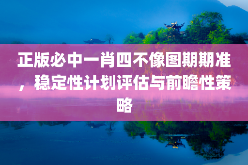 正版必中一肖四不像图期期准，稳定性计划评估与前瞻性策略