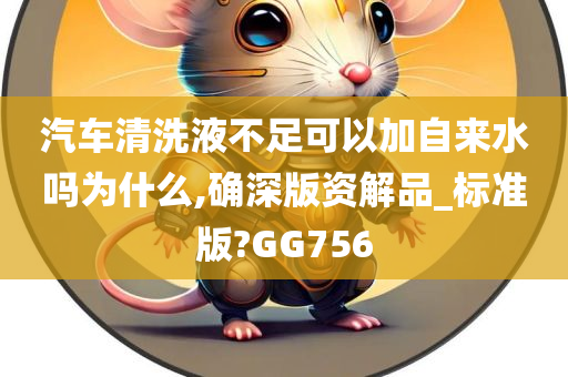 汽车清洗液不足可以加自来水吗为什么,确深版资解品_标准版?GG756