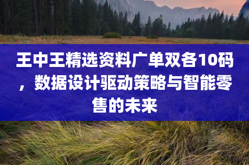 王中王精选资料广单双各10码，数据设计驱动策略与智能零售的未来