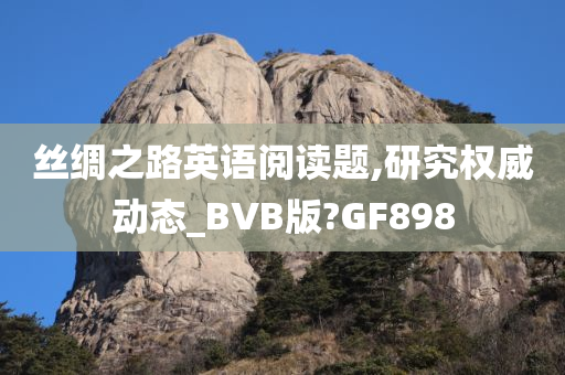 丝绸之路英语阅读题,研究权威动态_BVB版?GF898