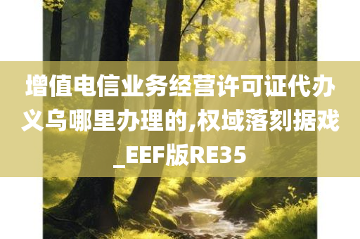 增值电信业务经营许可证代办义乌哪里办理的,权域落刻据戏_EEF版RE35