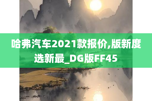 哈弗汽车2021款报价,版新度选新最_DG版FF45