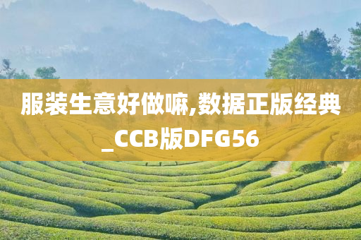 服装生意好做嘛,数据正版经典_CCB版DFG56