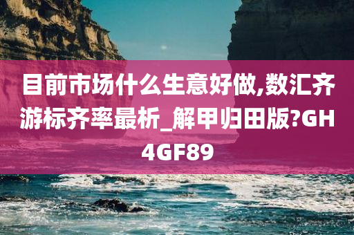 目前市场什么生意好做,数汇齐游标齐率最析_解甲归田版?GH4GF89