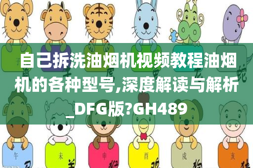 自己拆洗油烟机视频教程油烟机的各种型号,深度解读与解析_DFG版?GH489