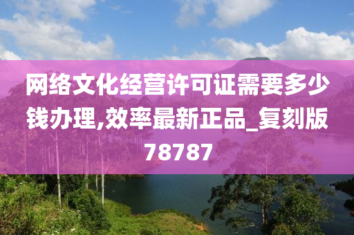 网络文化经营许可证需要多少钱办理,效率最新正品_复刻版78787