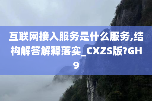 互联网接入服务是什么服务,结构解答解释落实_CXZS版?GH9