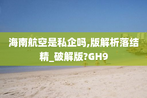 海南航空是私企吗,版解析落结精_破解版?GH9