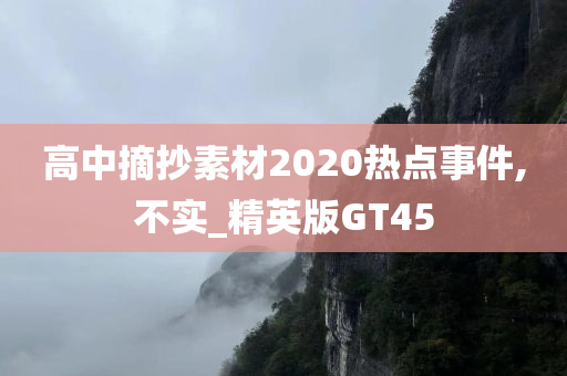 高中摘抄素材2020热点事件,不实_精英版GT45