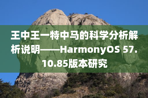 王中王一特中马的科学分析解析说明——HarmonyOS 57.10.85版本研究