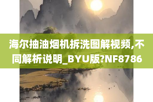 海尔抽油烟机拆洗图解视频,不同解析说明_BYU版?NF8786