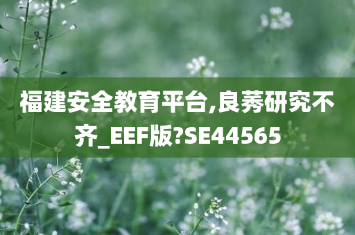 福建安全教育平台,良莠研究不齐_EEF版?SE44565