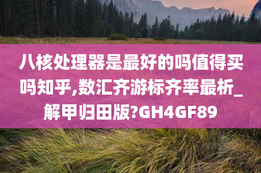 八核处理器是最好的吗值得买吗知乎,数汇齐游标齐率最析_解甲归田版?GH4GF89