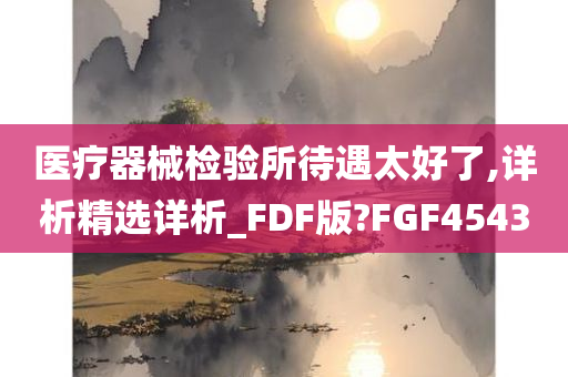 医疗器械检验所待遇太好了,详析精选详析_FDF版?FGF4543