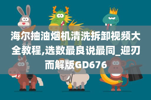 海尔抽油烟机清洗拆卸视频大全教程,选数最良说最同_迎刃而解版GD676