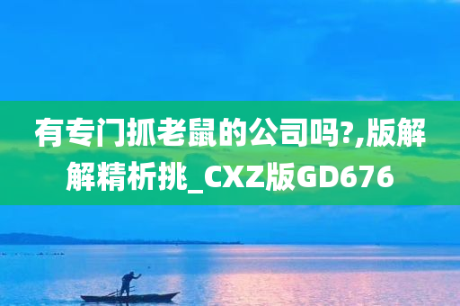 有专门抓老鼠的公司吗?,版解解精析挑_CXZ版GD676