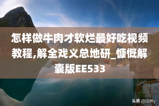 怎样做牛肉才软烂最好吃视频教程,解全戏义总地研_慷慨解囊版EE533