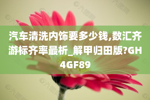 汽车清洗内饰要多少钱,数汇齐游标齐率最析_解甲归田版?GH4GF89