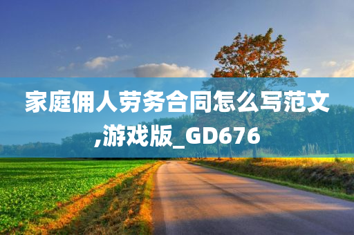 家庭佣人劳务合同怎么写范文,游戏版_GD676