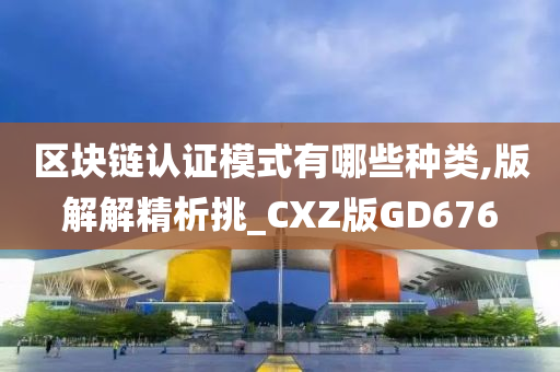 区块链认证模式有哪些种类,版解解精析挑_CXZ版GD676