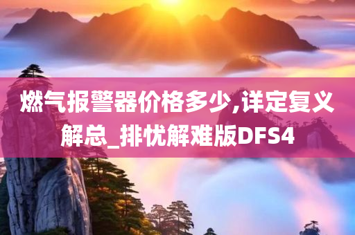 燃气报警器价格多少,详定复义解总_排忧解难版DFS4