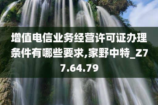 增值电信业务经营许可证办理条件有哪些要求,家野中特_Z77.64.79