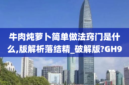 牛肉炖萝卜简单做法窍门是什么,版解析落结精_破解版?GH9