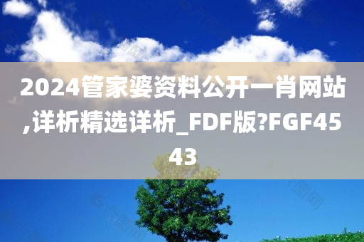 2024管家婆资料公开一肖网站,详析精选详析_FDF版?FGF4543