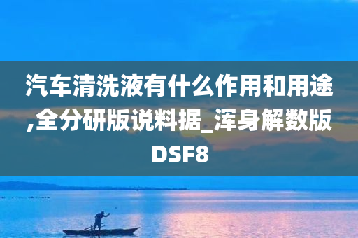 汽车清洗液有什么作用和用途,全分研版说料据_浑身解数版DSF8