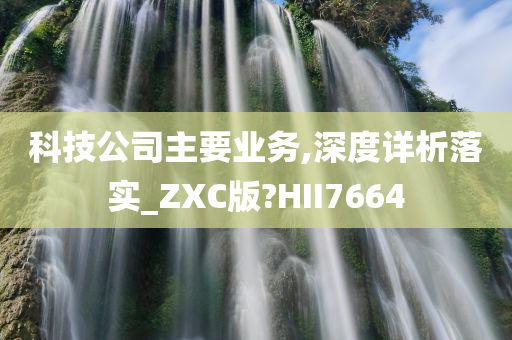 科技公司主要业务,深度详析落实_ZXC版?HII7664