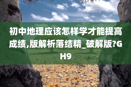 初中地理应该怎样学才能提高成绩,版解析落结精_破解版?GH9