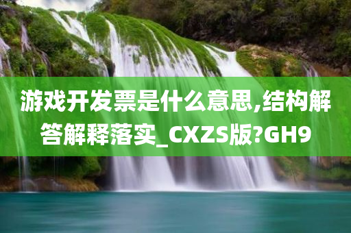 游戏开发票是什么意思,结构解答解释落实_CXZS版?GH9