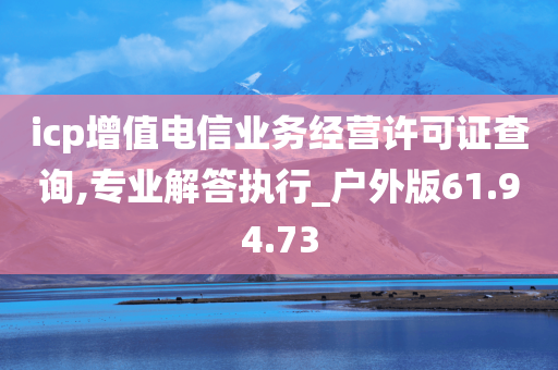 icp增值电信业务经营许可证查询,专业解答执行_户外版61.94.73