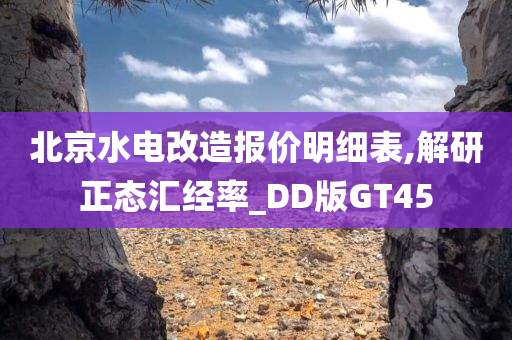 北京水电改造报价明细表,解研正态汇经率_DD版GT45