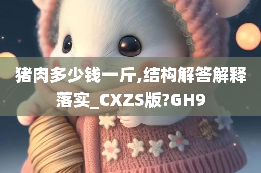 猪肉多少钱一斤,结构解答解释落实_CXZS版?GH9